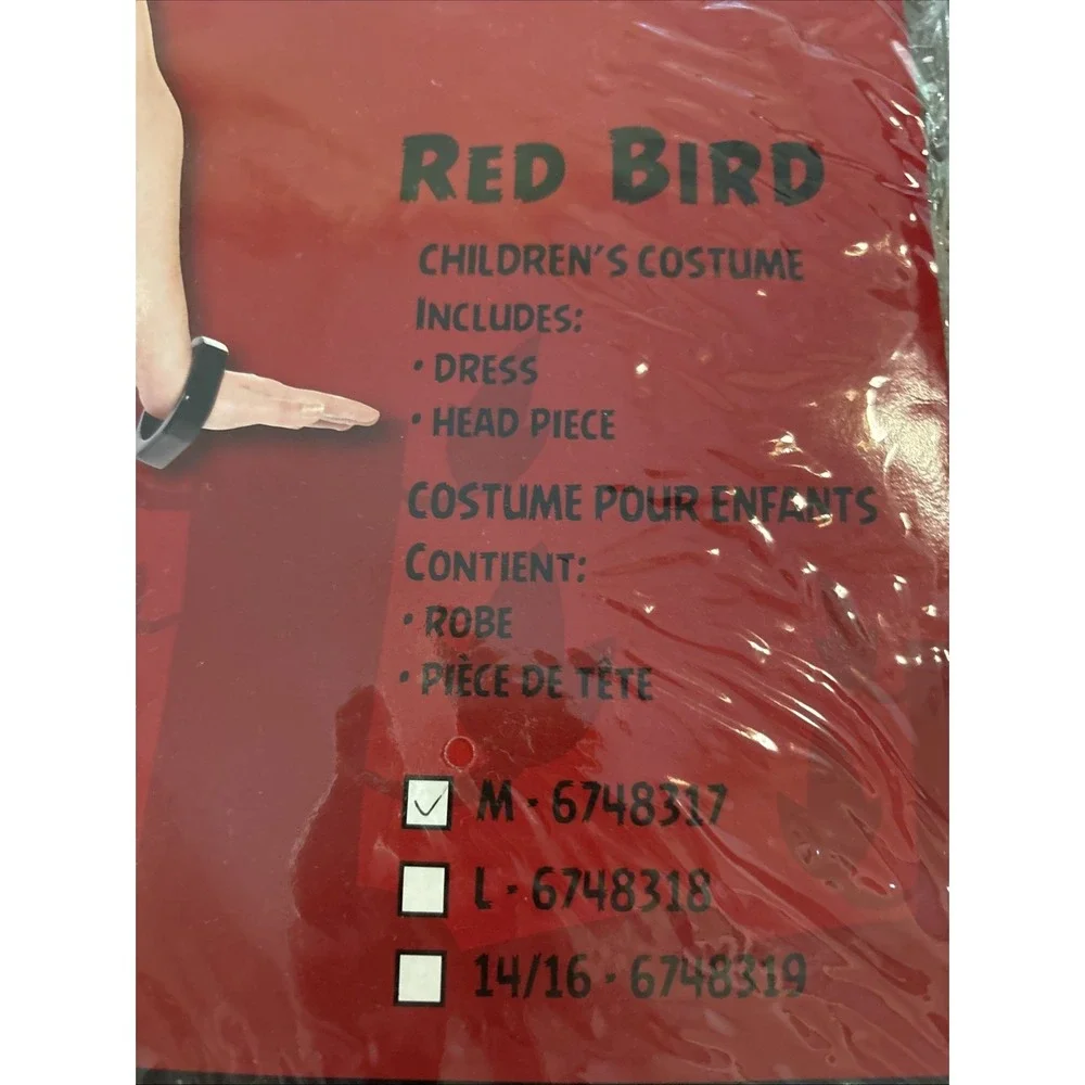 NIB PMG LICENSED ANGRY BIRDS RED BIRD CHILD HALLOWEEN COSTUME SIZE MED 6748317